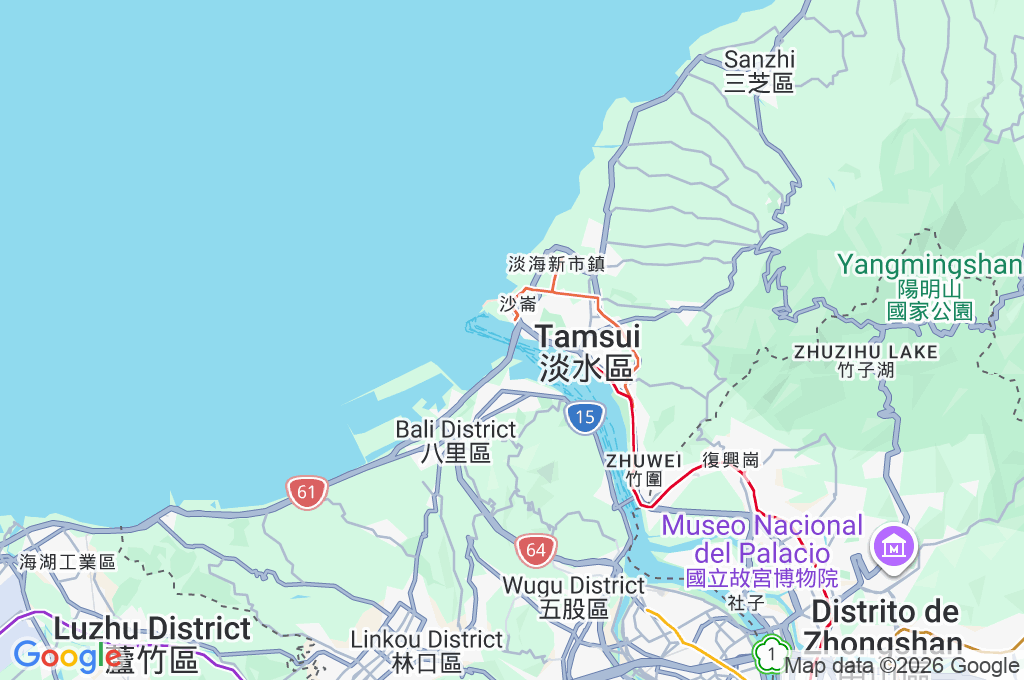 Puente Danjiang Area Map Puente Danjiang Area Map