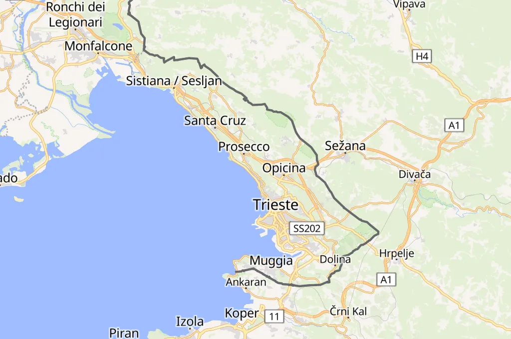 Monte Grisa Area Map Monte Grisa Area Map