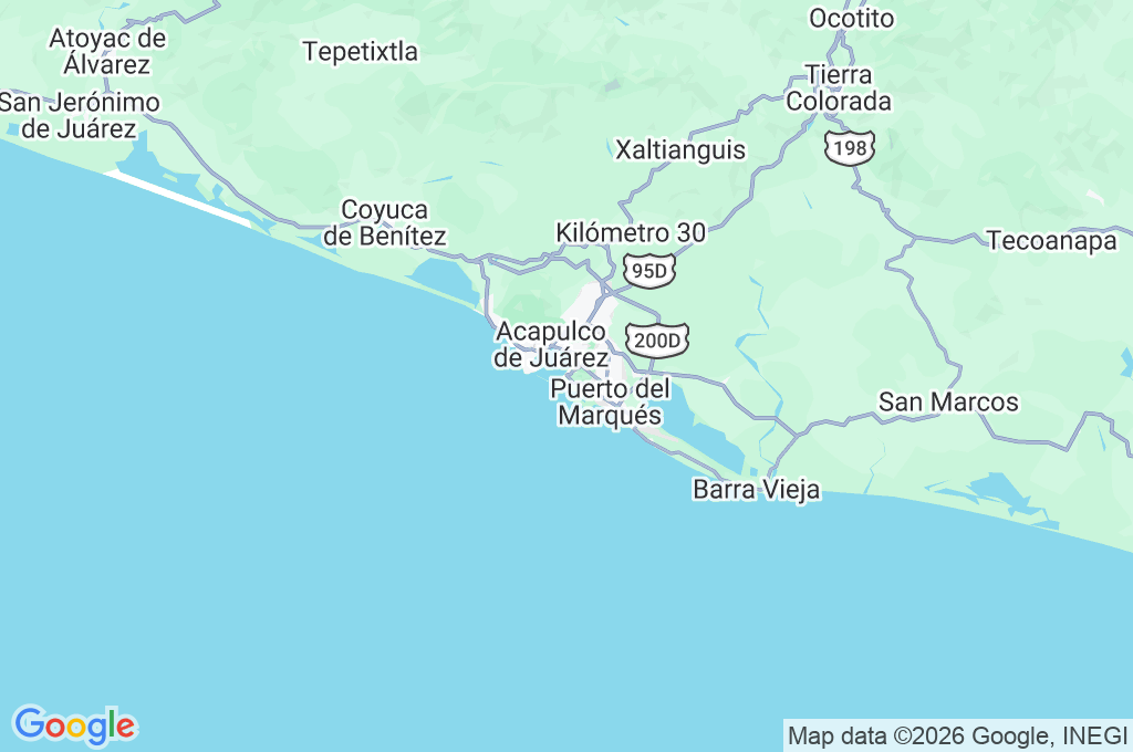 Bahía de Acapulco Area Map
