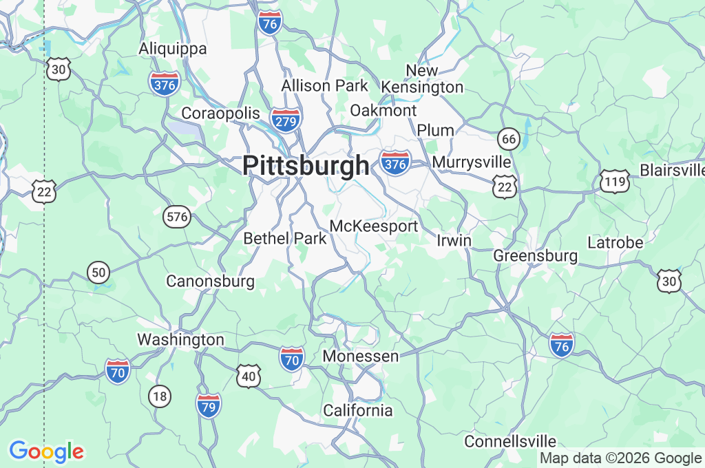 West Mifflin Area Map