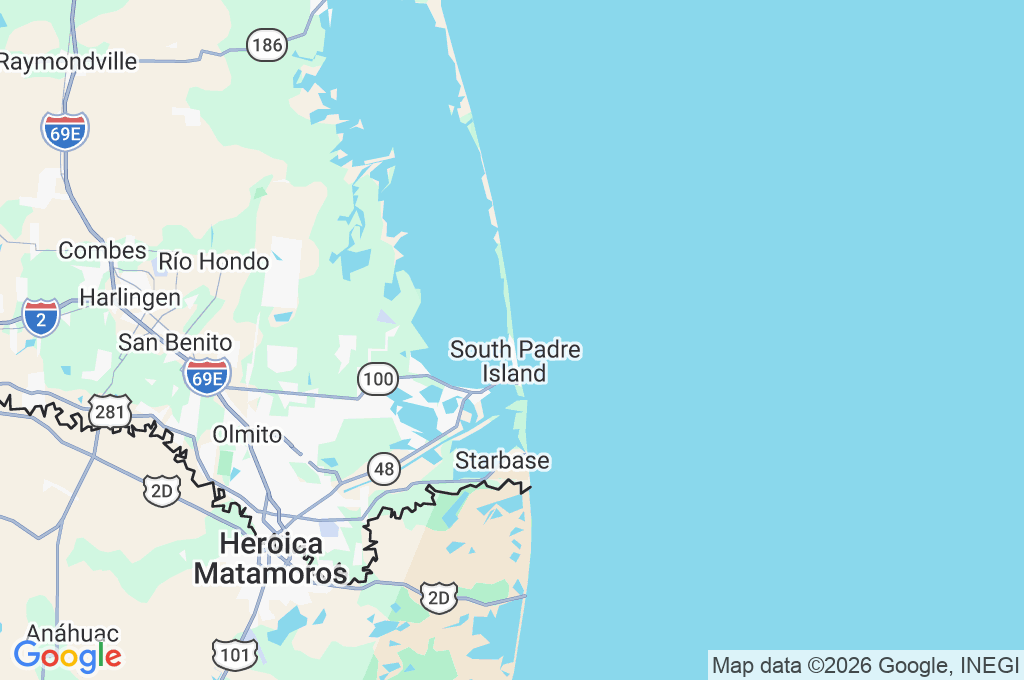 South Padre Island Area Map South Padre Island Area Map