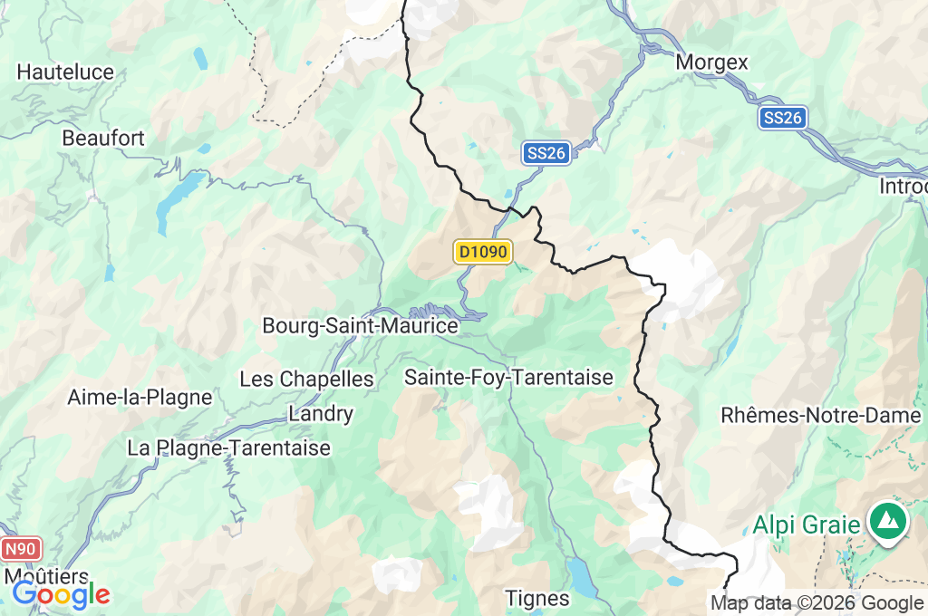 La Rosière Area Map