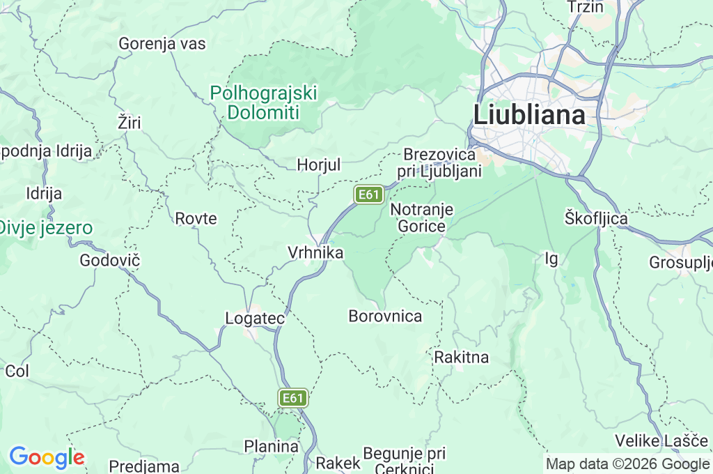 Blatna Brezovica Area Map