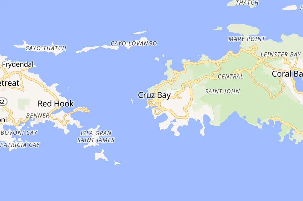 Cruz Bay Area Map Cruz Bay Area Map
