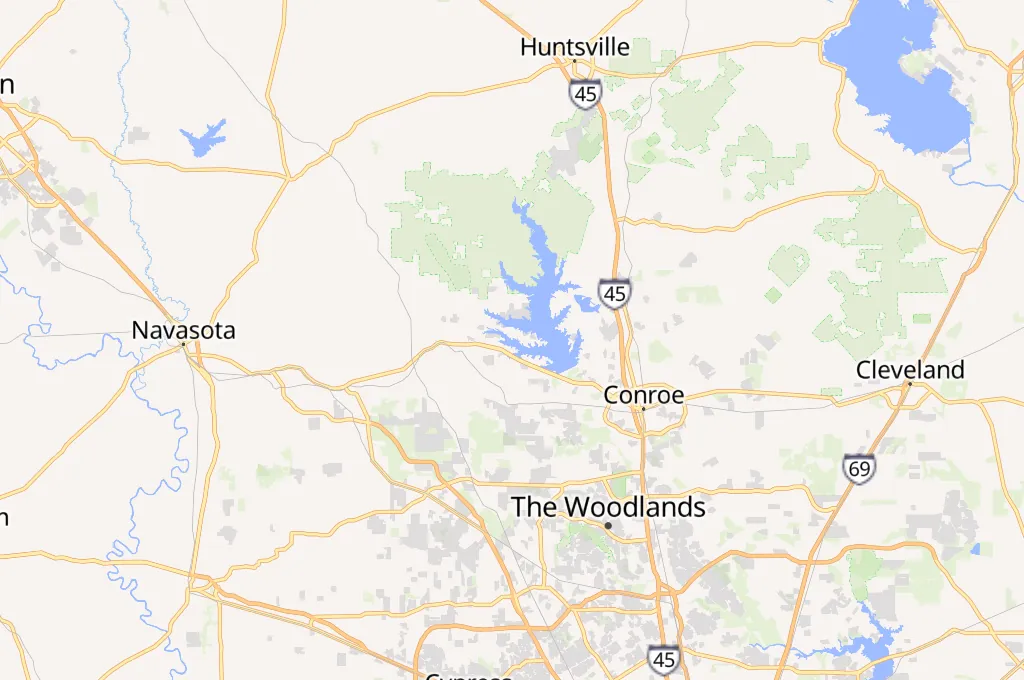 Lago Conroe Area Map