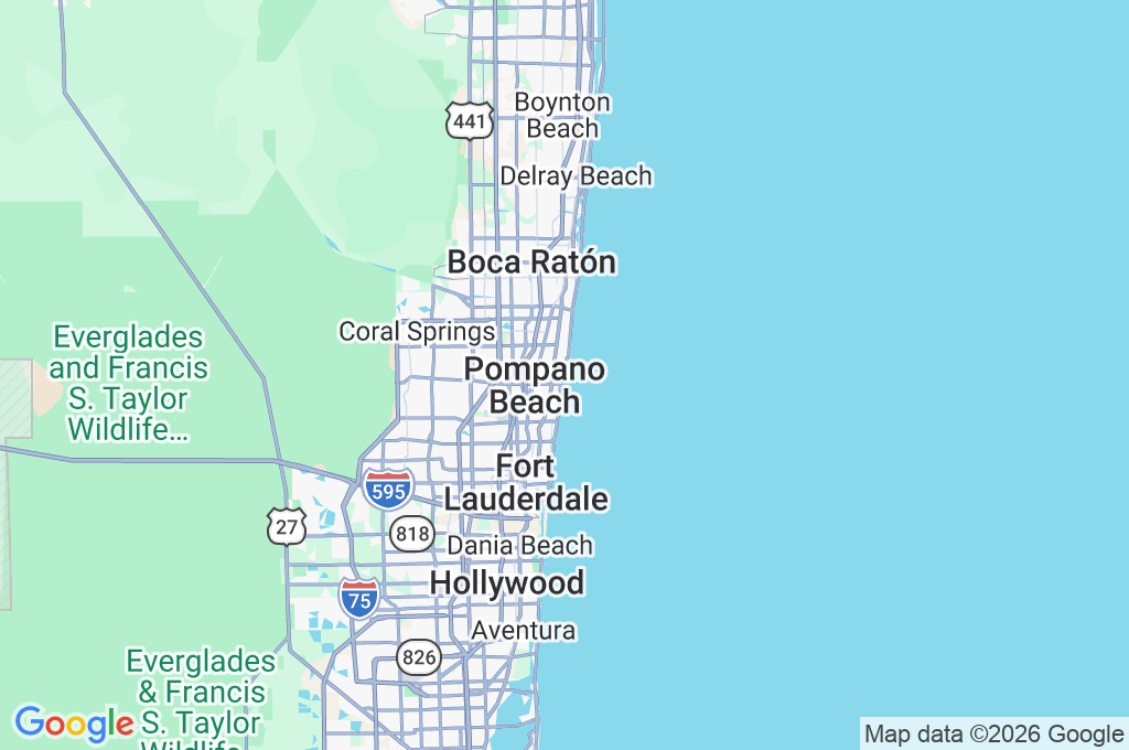 Pompano Beach Area Map
