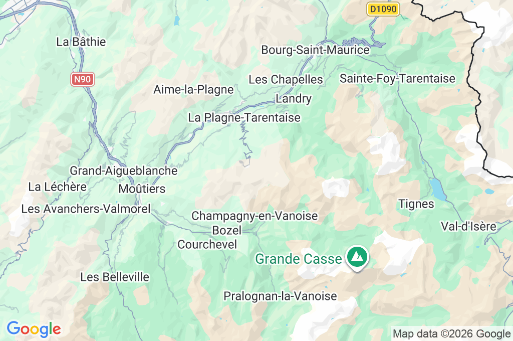 La Plagne Area Map La Plagne Area Map