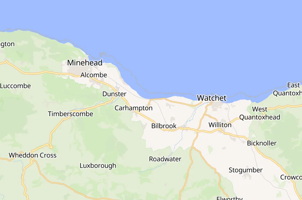 Blue Anchor Area Map