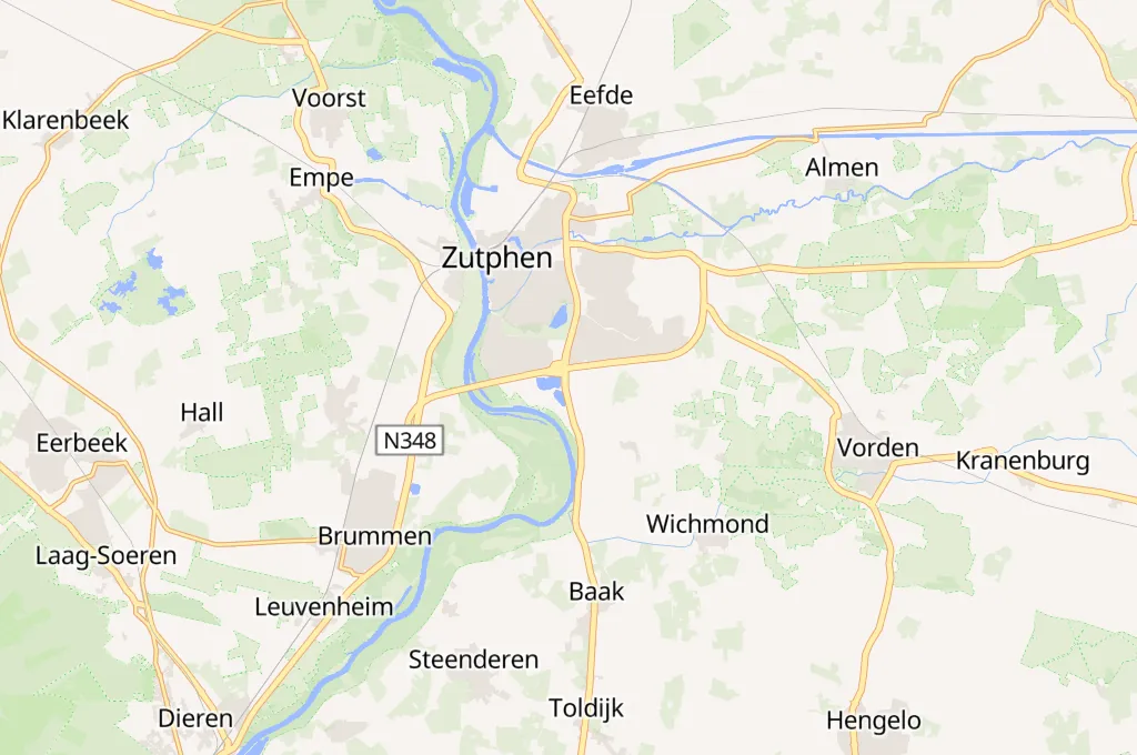 Zutphen Area Map Zutphen Area Map