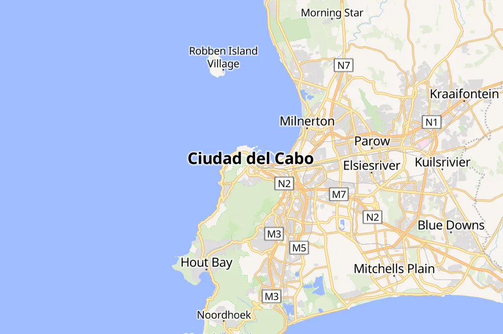 Centro de Ciudad del Cabo Area Map Centro de Ciudad del Cabo Area Map