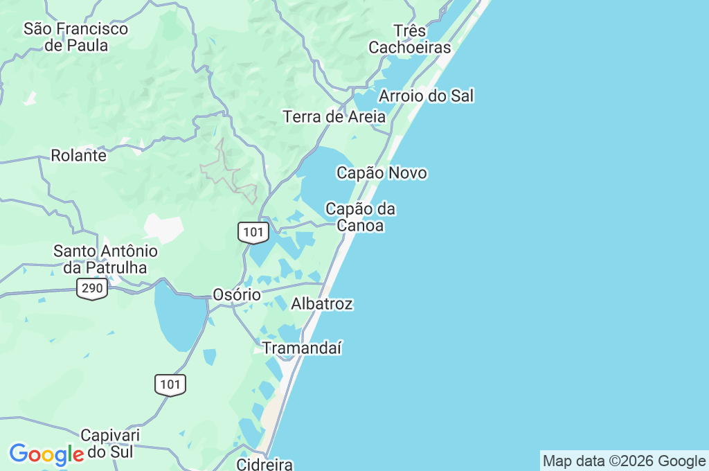 Praia de Xangri-lá Area Map