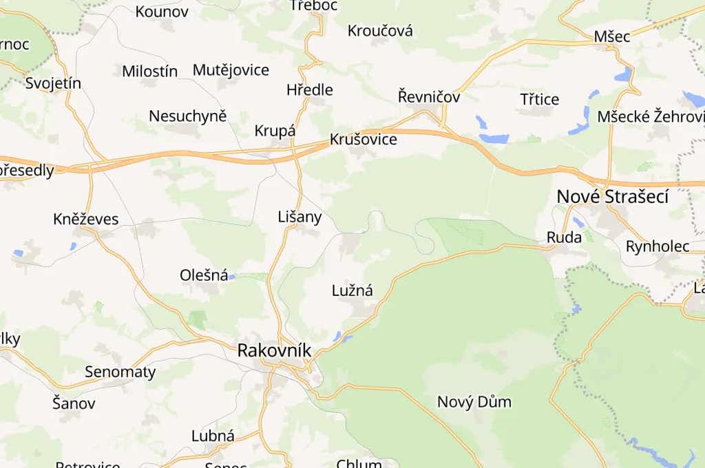 Lužná u Rakovníka Area Map