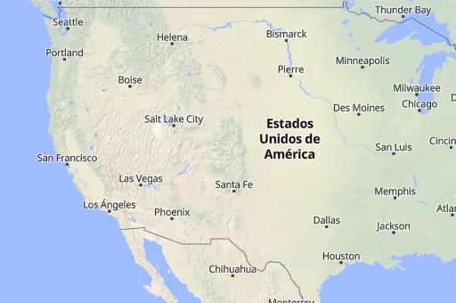 Map of Estados Unidos