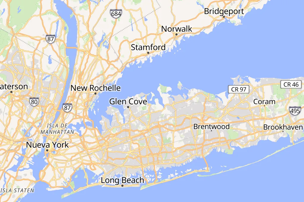 Bahía de Oyster Bay Area Map