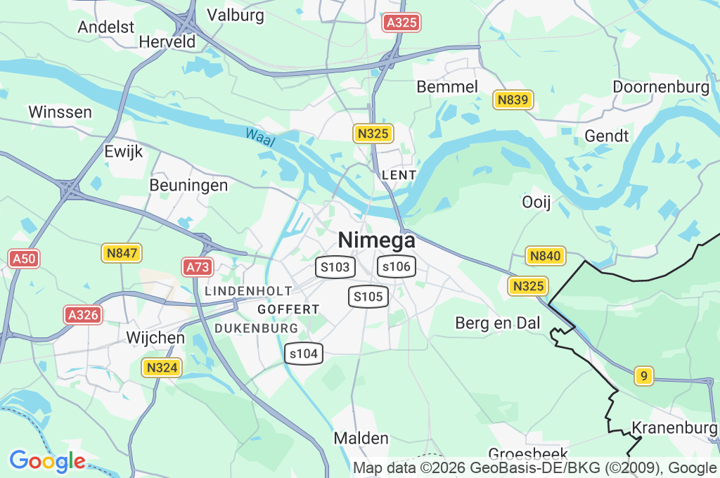 Estación de Nimega Area Map
