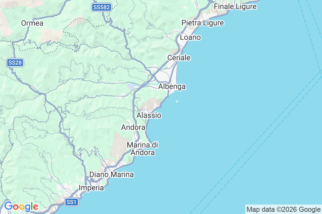 Alassio Area Map Alassio Area Map