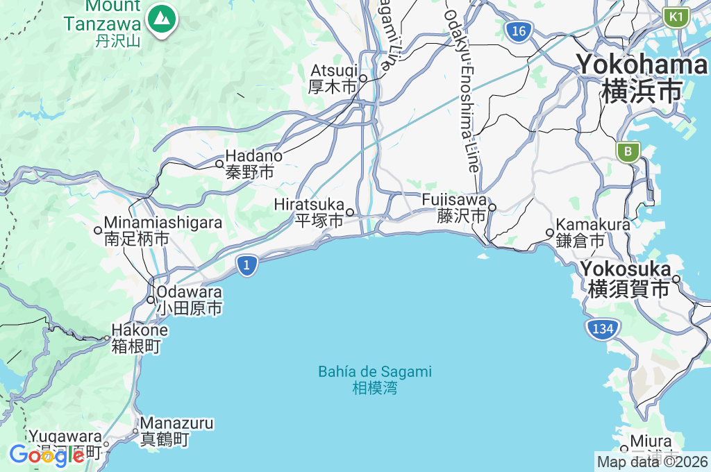 Playa de Hiratsuka Area Map Playa de Hiratsuka Area Map
