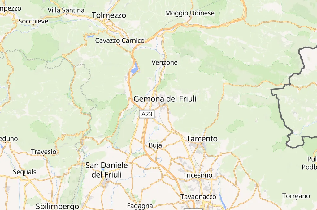 Gemona del Friuli Area Map