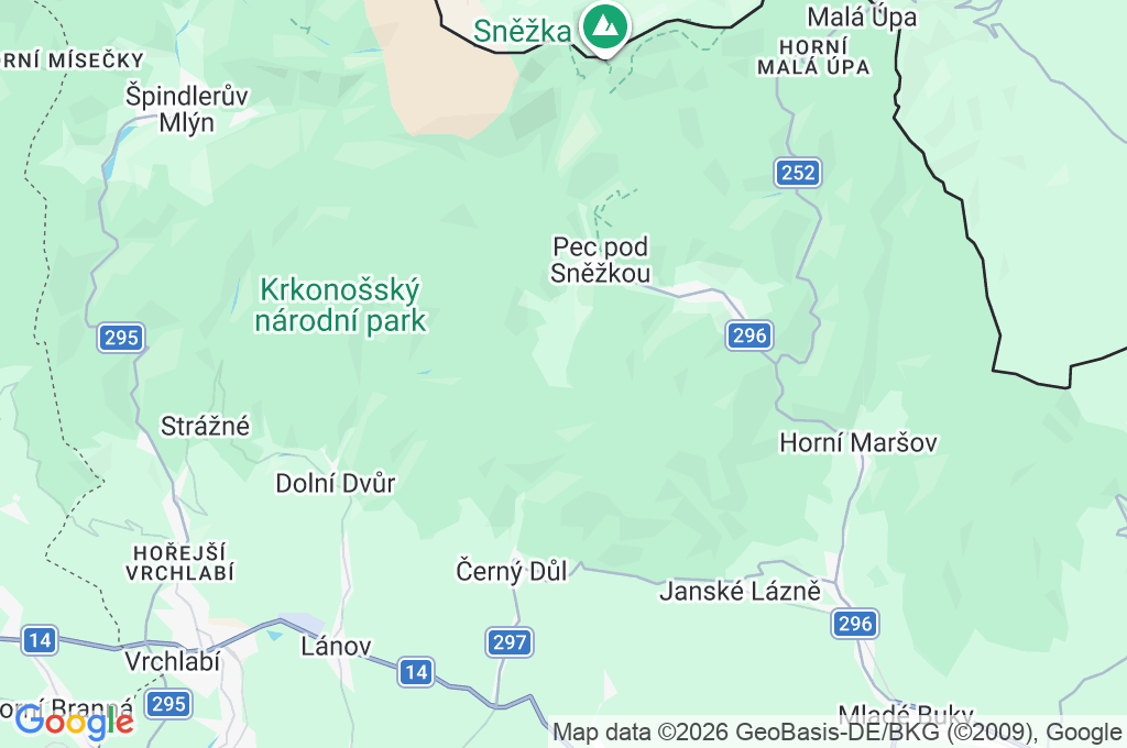 Husova bouda Area Map Husova bouda Area Map