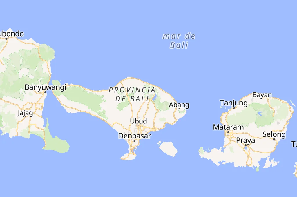 Monte Batur Area Map Monte Batur Area Map