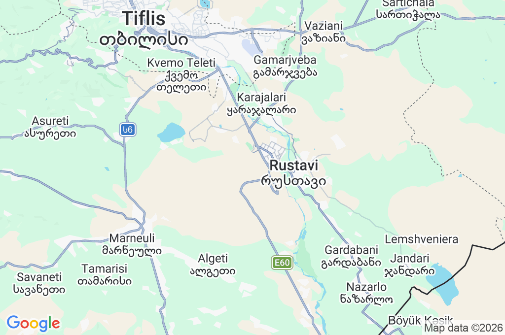Rustavi Area Map Rustavi Area Map