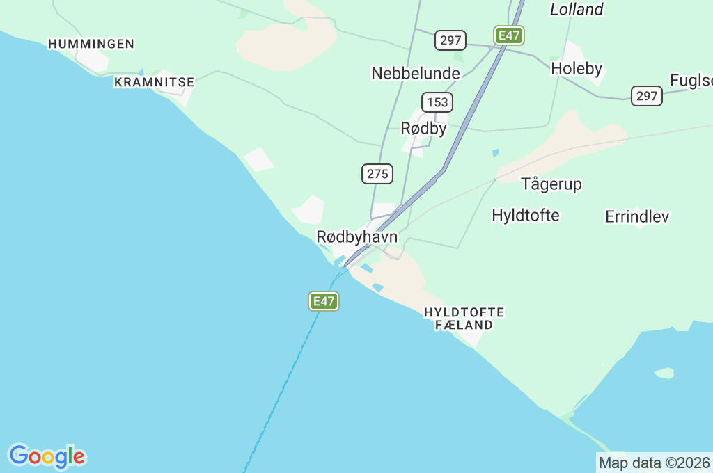 Rødbyhavn Area Map