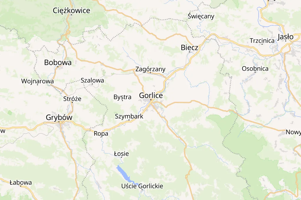 Gorlice Area Map