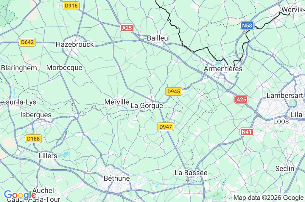 Estaires Area Map Estaires Area Map