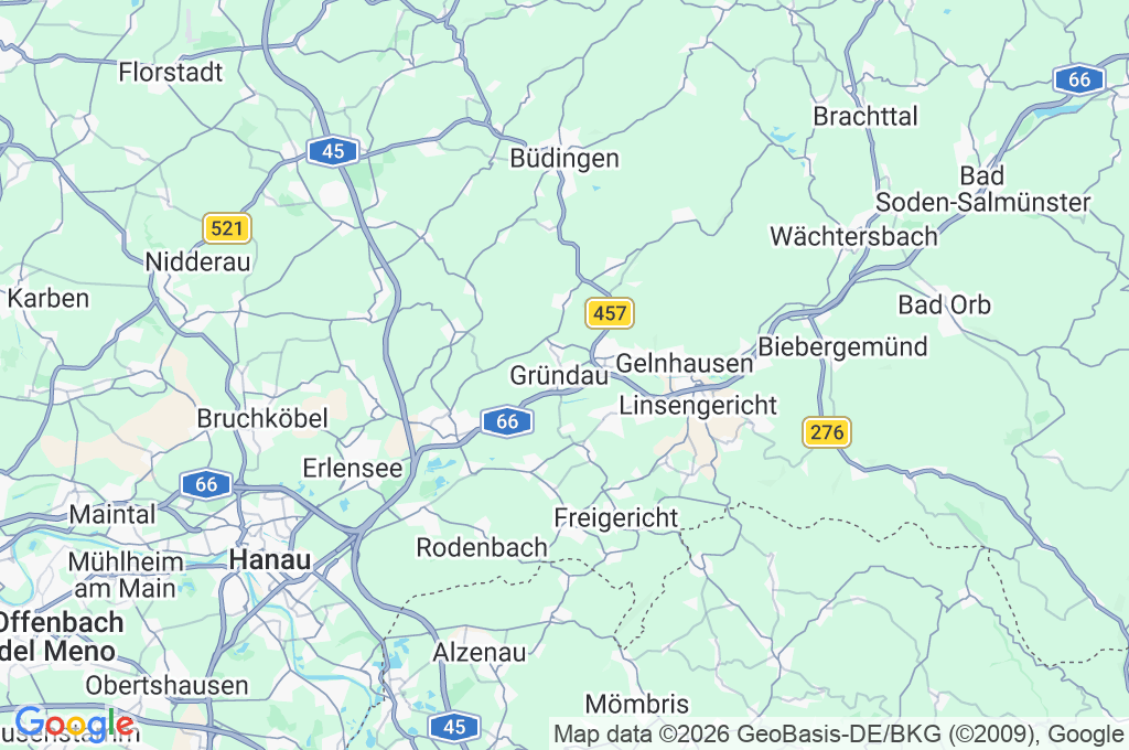 Gründau Area Map Gründau Area Map