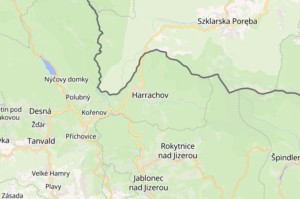 Harrachov Area Map Harrachov Area Map
