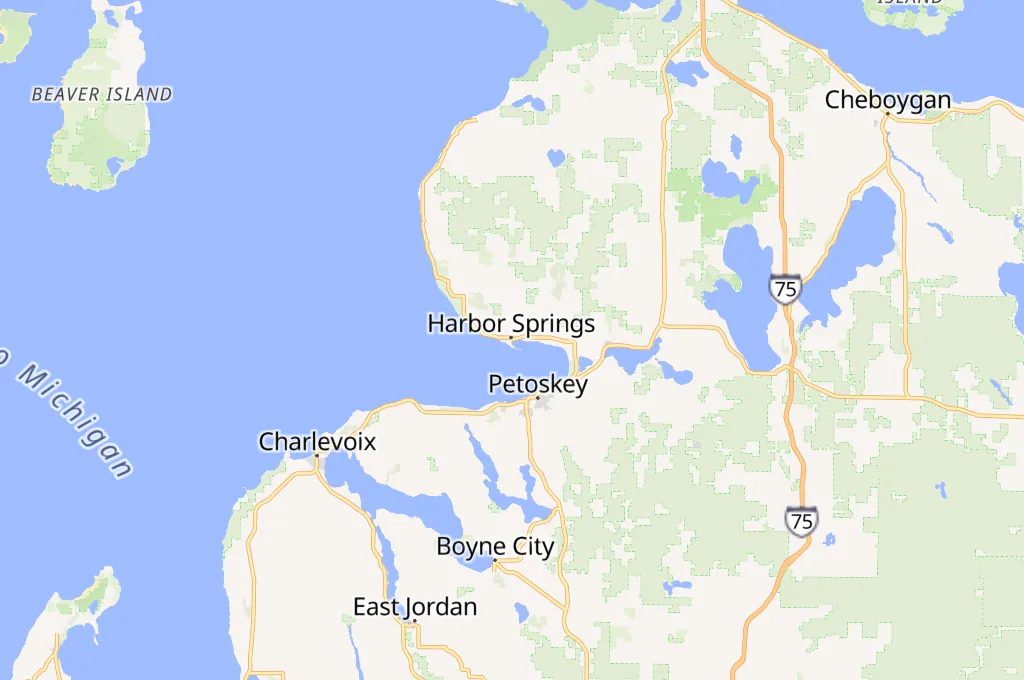 Harbor Springs Area Map Harbor Springs Area Map