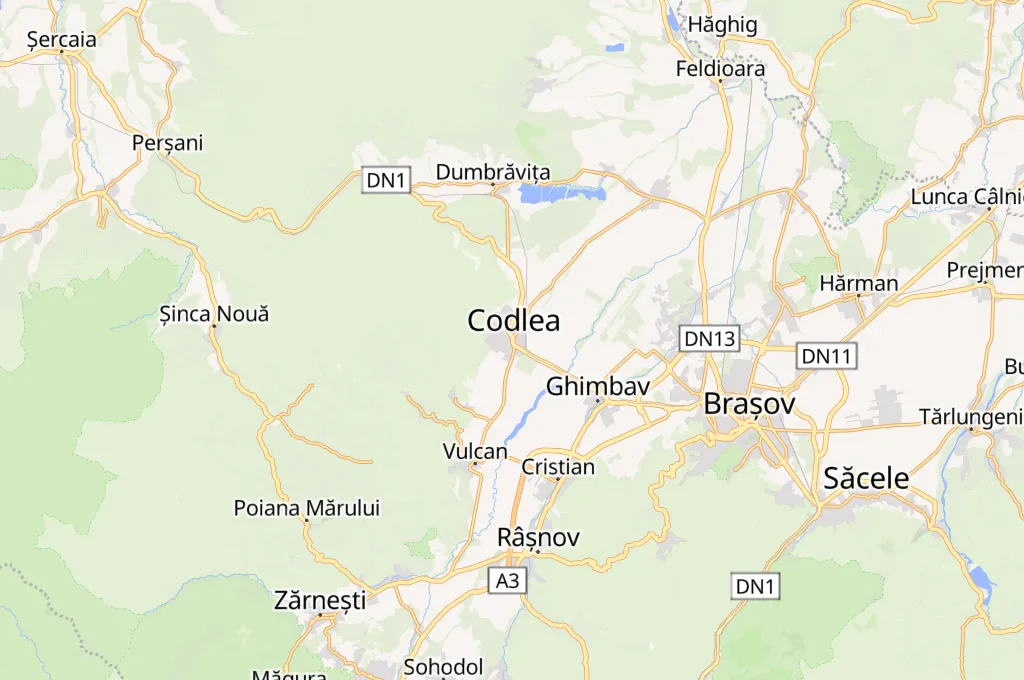 Paseo Central de Codlea Area Map
