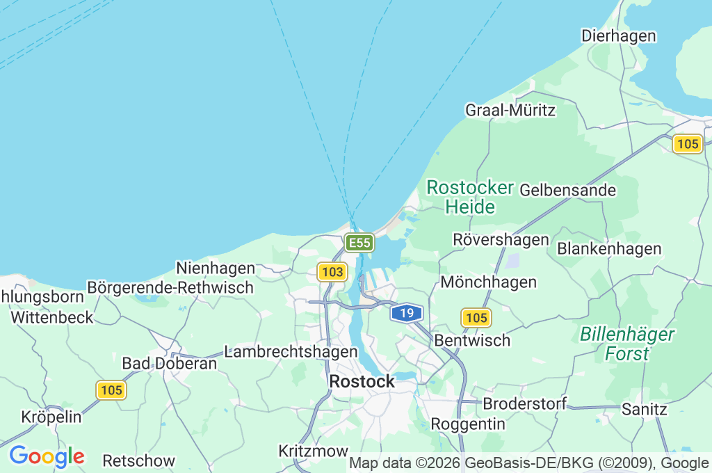 Warnemünde Area Map Warnemünde Area Map