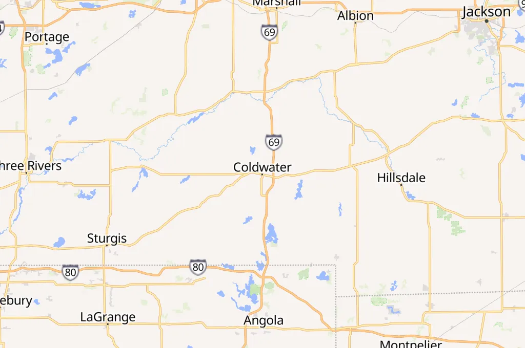 Coldwater Area Map