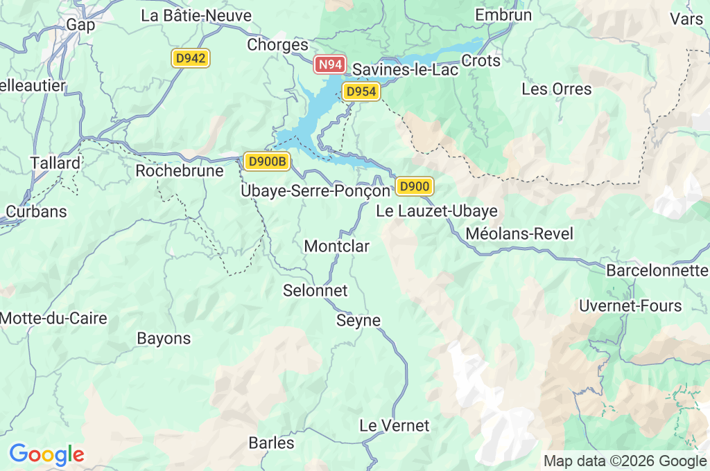 Montclar Area Map Montclar Area Map