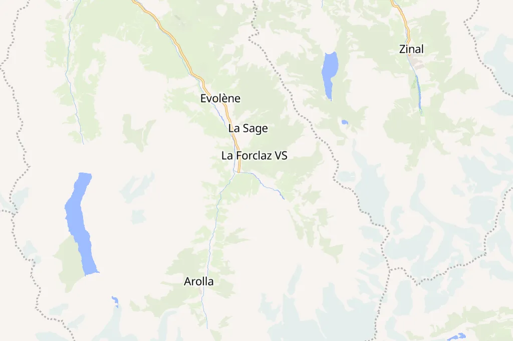 La Forclaz Area Map La Forclaz Area Map