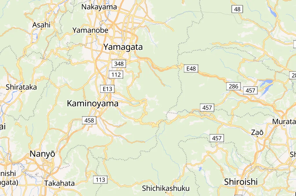 Zao Onsen Area Map