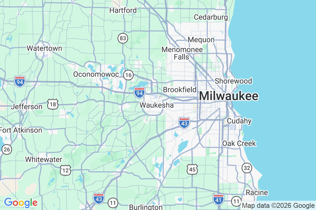 Waukesha Area Map