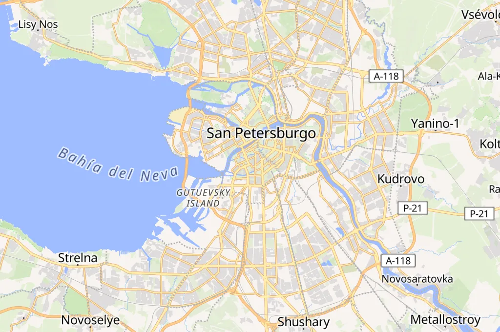 Canal Griboyédov Area Map