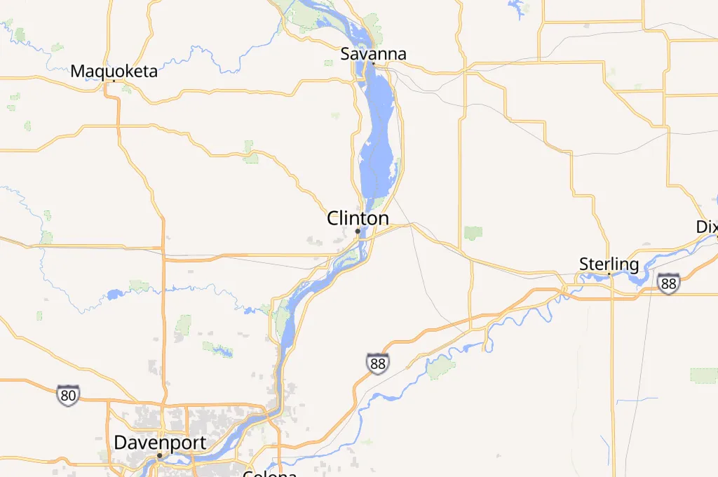 Clinton Area Map Clinton Area Map