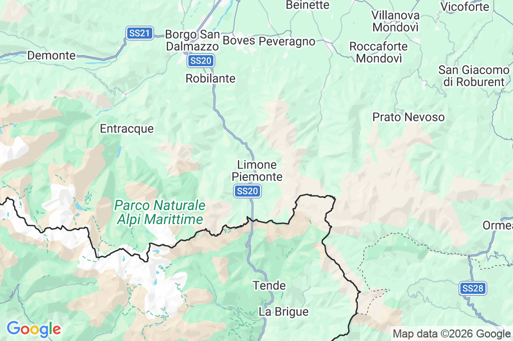 Limone Piemonte Area Map Limone Piemonte Area Map