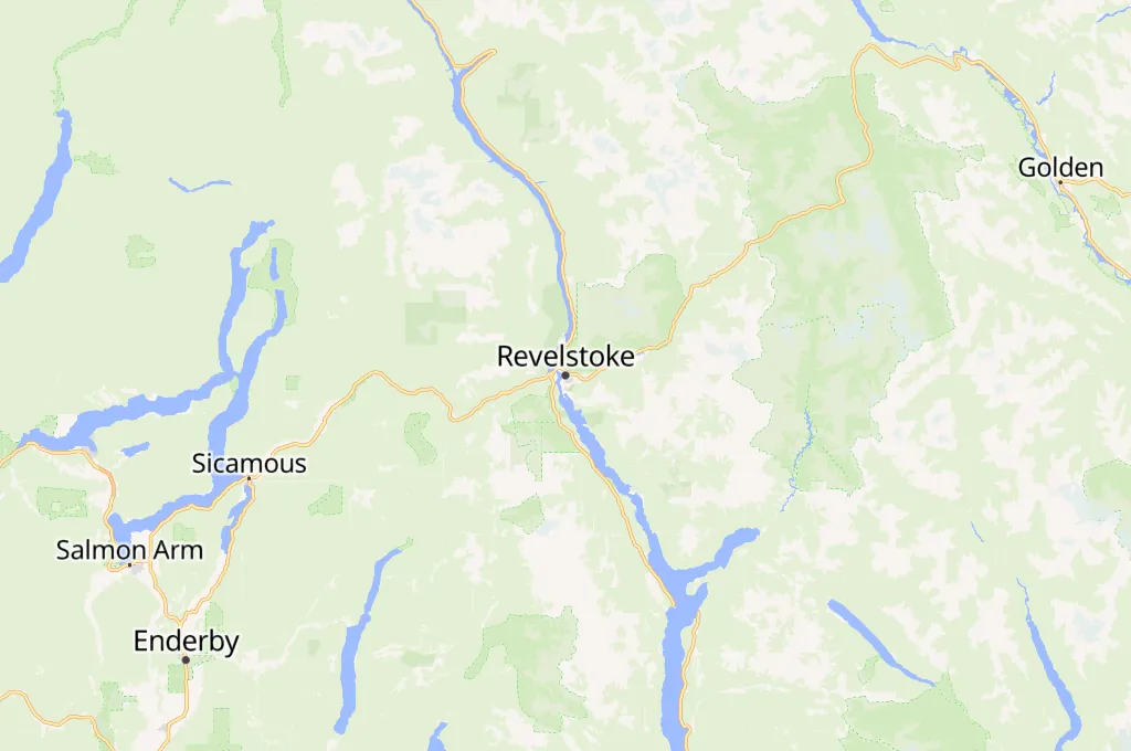Revelstoke Area Map Revelstoke Area Map