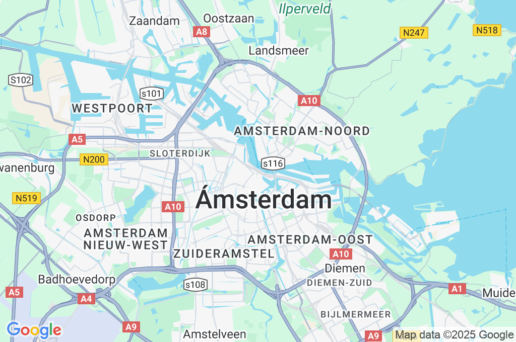 Estación Central de Ámsterdam Area Map