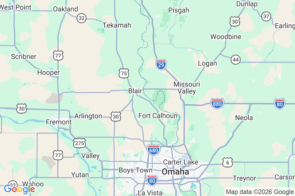 Central Nuclear de Fort Calhoun Area Map Central Nuclear de Fort Calhoun Area Map