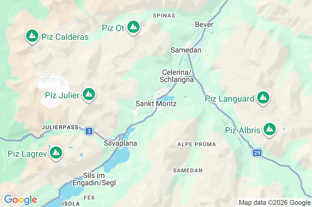 St. Moritz Area Map