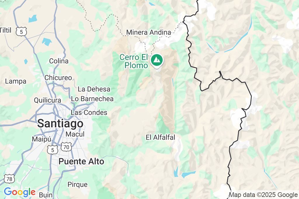 Valle Nevado Area Map