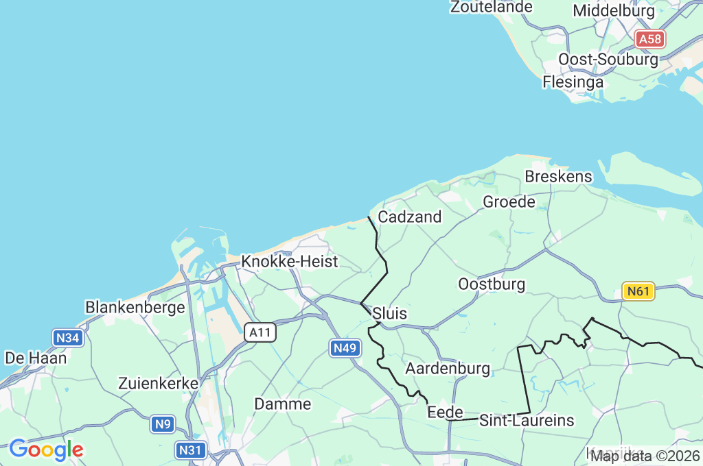Zwin Natuur Park Area Map Zwin Natuur Park Area Map