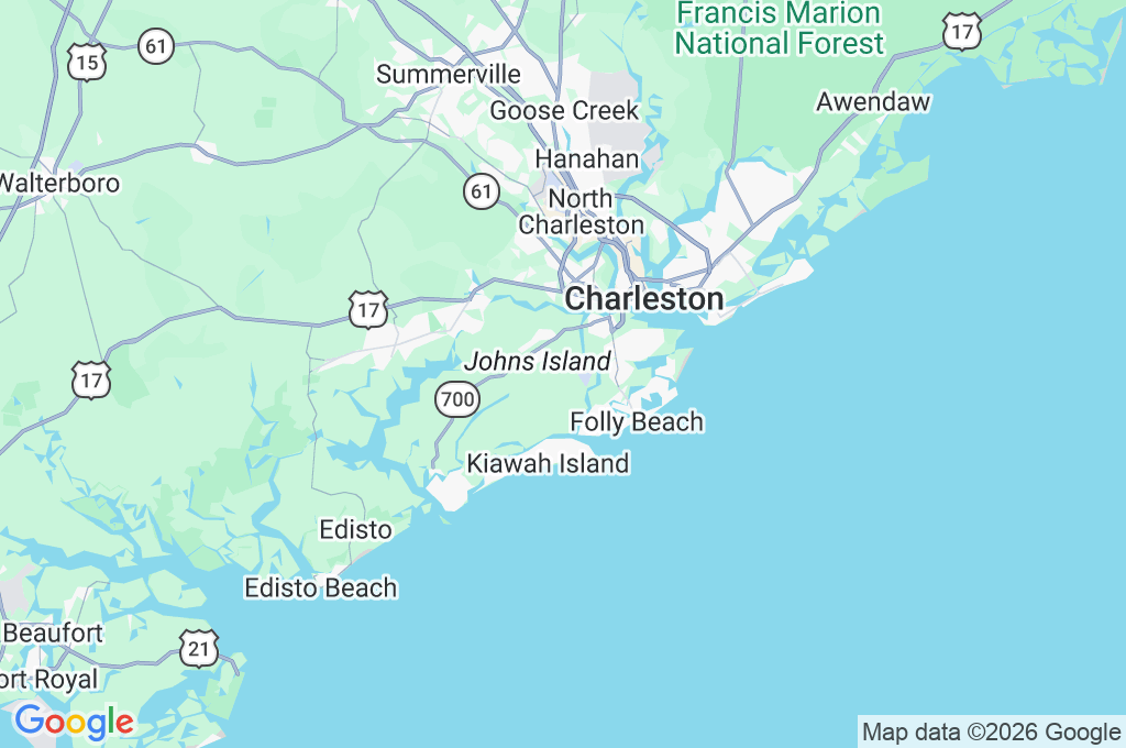 Johns Island Area Map