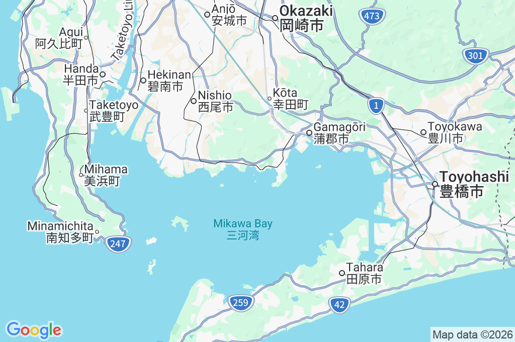 Costa de Higashihazu Area Map