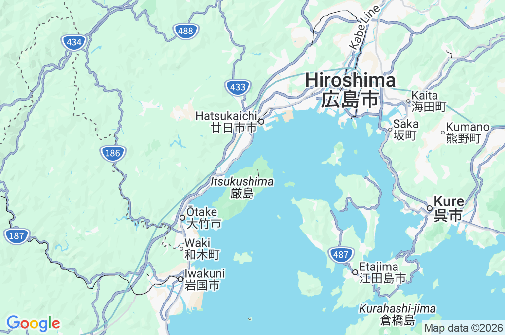 Miyajima Area Map Miyajima Area Map